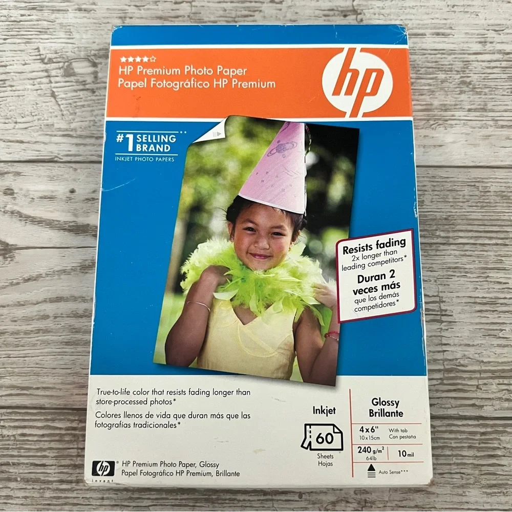 HP Premium Ink Jet Glossy Photo Printer Paper 4x6